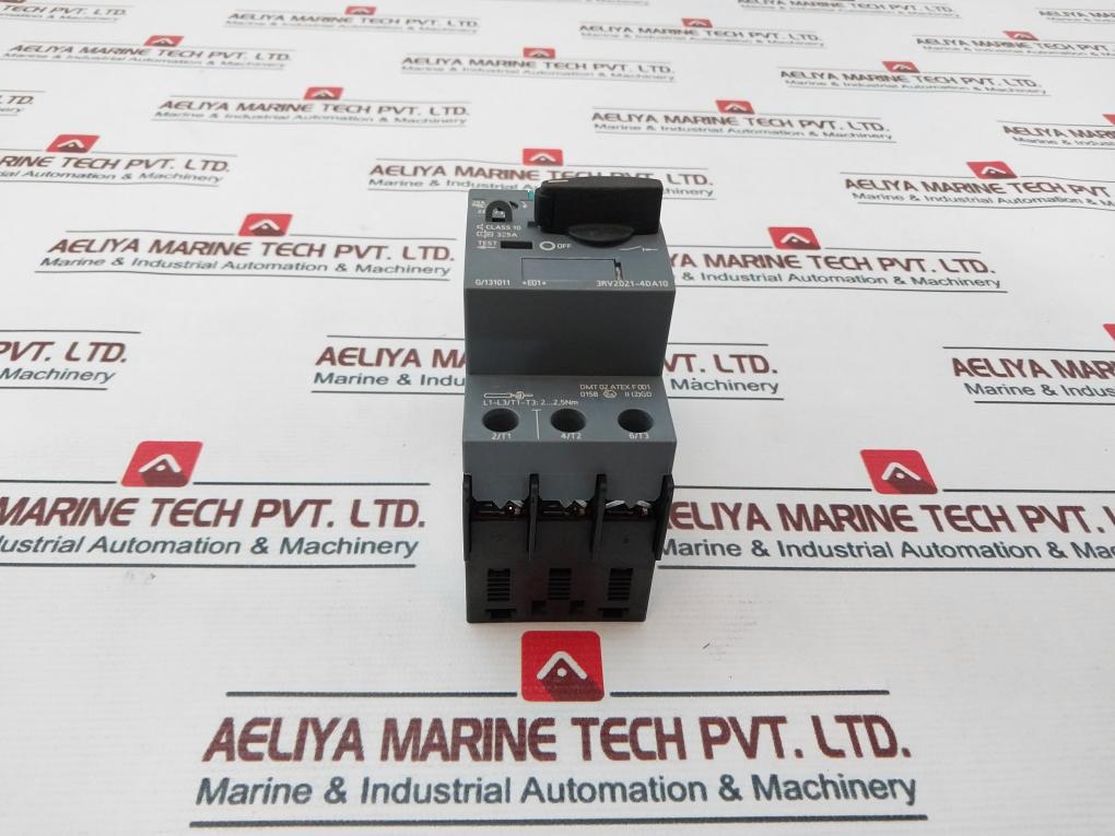 Siemens 3Rv2021-4Da10 Motor Protection Circuit Breaker 3Zx1012-0Rv21-1Aa1