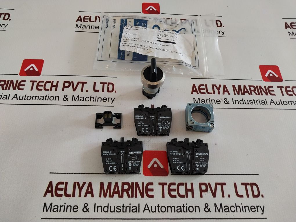 Siemens 3Sb3400-0D Selector Switch Kit