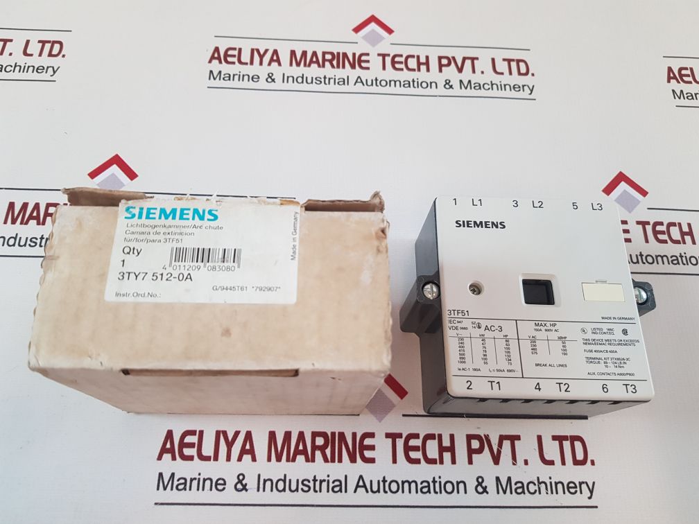 Siemens 3Tf51 Contactor Motor Starter 150A,600V Ac