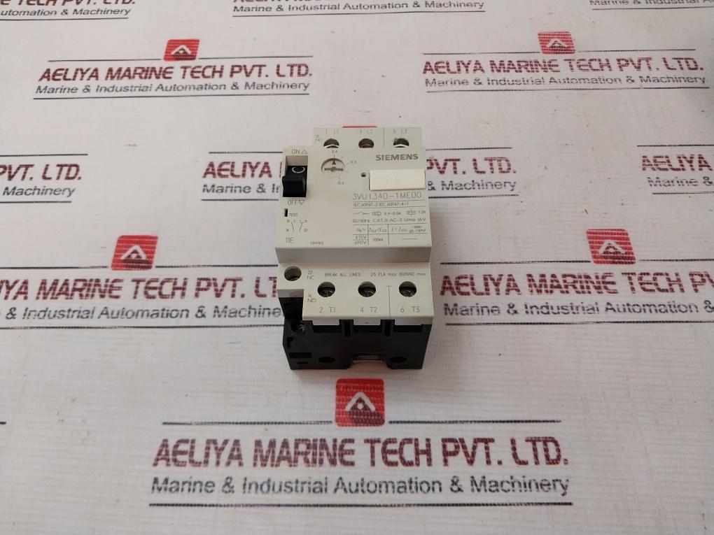 Siemens 3Vu1340-1Me00 Circuit Breaker Cat A Class 10A 50/60Hz