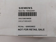 Siemens 3Vu1340-1Nk00 Circuit Breaker 1045A