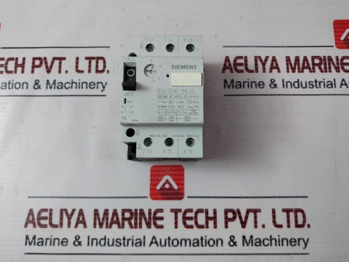 Siemens 3Vu1340-1Nl00 Motor Protection Circuit Breaker 8-13A 50/60Hz