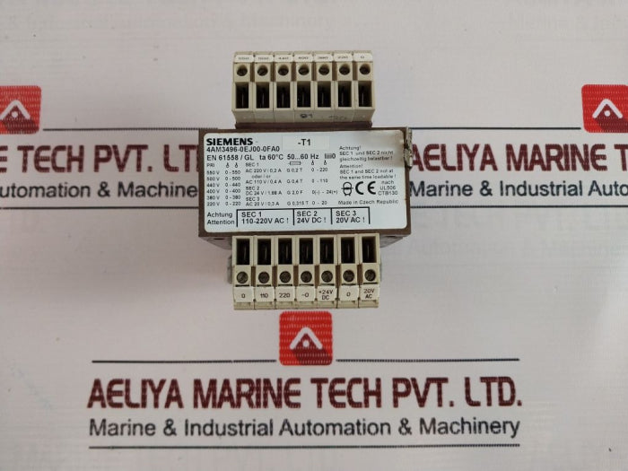 Siemens 4Am3496-0Ej00-0Fa0 Transformer 20V