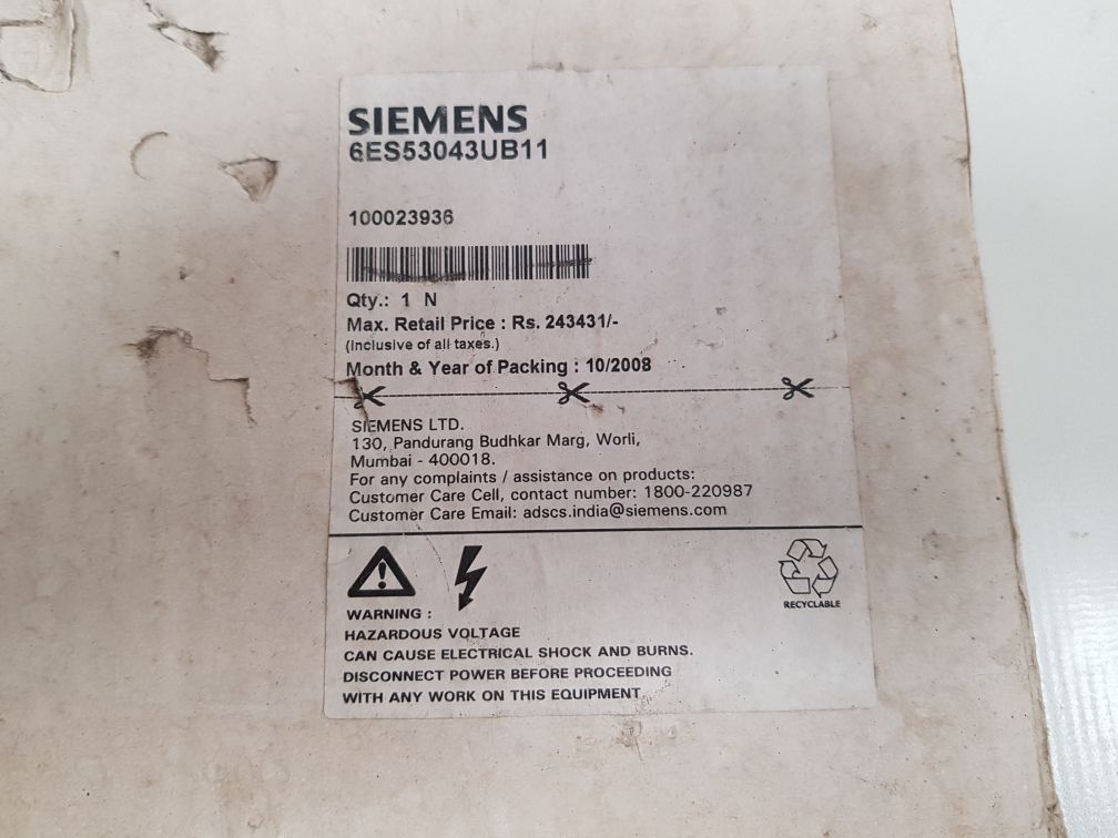 Siemens Simatic 6Es5304-3Ub11 Module