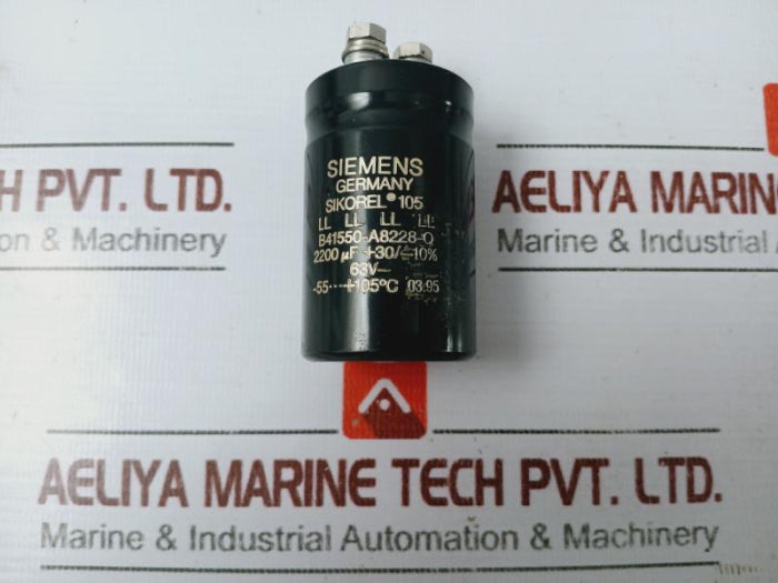 Siemens Sikorel 105 B41550-a8228-q Capacitor 2200µF 63V