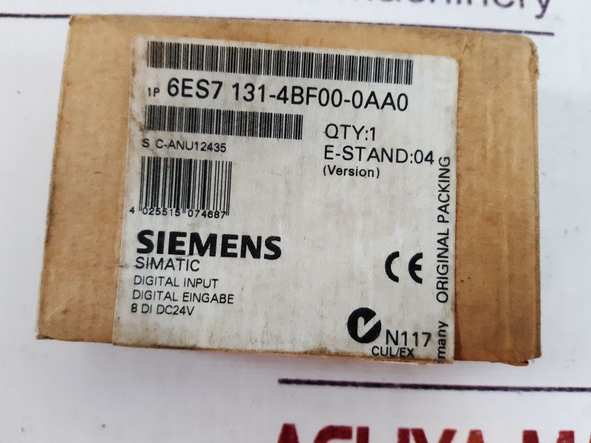 Siemens Simatic S7 6Es7 131-4Bf00-0Aa0 Digital Input Module