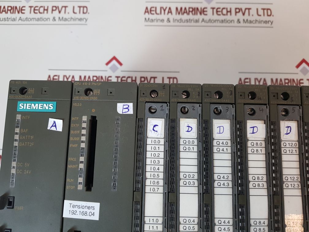 Siemens 6Es7 405-0Ka01-0Aa0,416-3Er05-0Ab0,421-1Bl01-0Aa0,422-1Hh00-0Aa0,431-1Kf10-0Ab0 Plc Rack