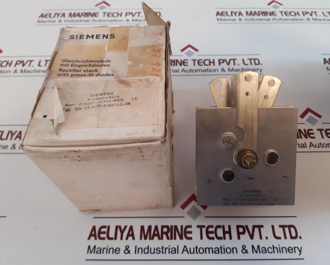 Siemens Ssi 4E11/12-b 60/52-36 Rectifier Stack With Press-fit Diodes