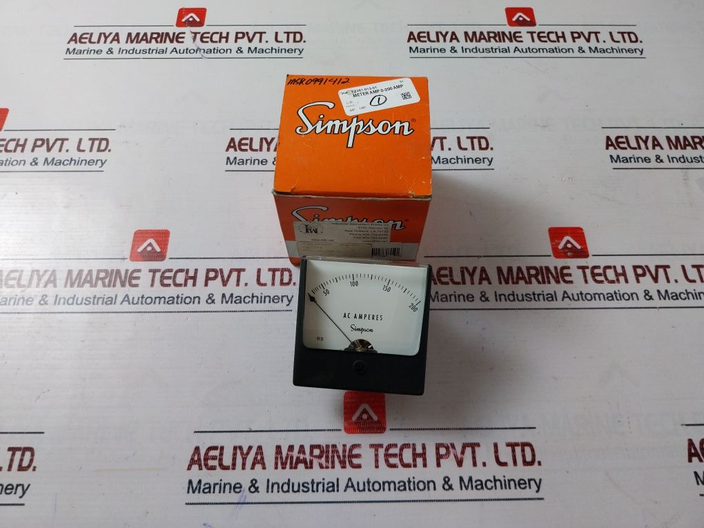 Simpson 1357 Md Panel Meter 0-200 Ac Amperes