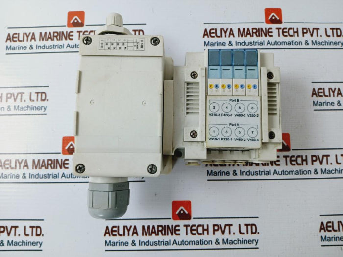 Smc Ss5Y31-01V160 Manifold With 1M-5594-684100-102 Pneumatic Solenoid Valve