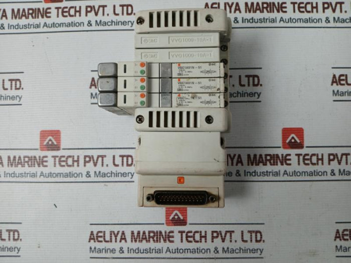 Smc Vqc1A01N-51 Terminal With 3 Solenoid Valve Vvq1000-10A-1 Vqc1-lnp103