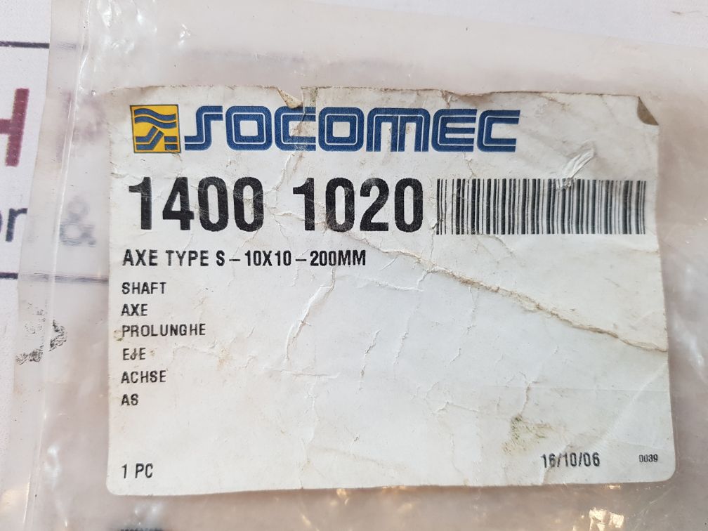 14001040 Socomec Axe Type S-10X10-200Mm Shaft 1400 1020 – Aeliya Marine
