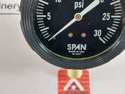 Span 02-1608-t Pressure Gauge 0-30 Psi