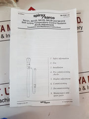 Spirax Sarco Sa 121 Self-acting Temperature Control Systems