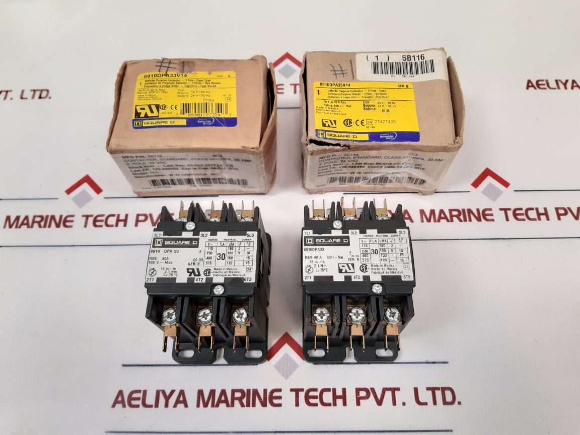 Square D 8910Dpa33 Ser.B 3-pole Contactor 24V 50/60Hz