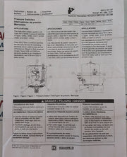 Square D 9013Ghg1S8J54 Ser C Pressure Switch
