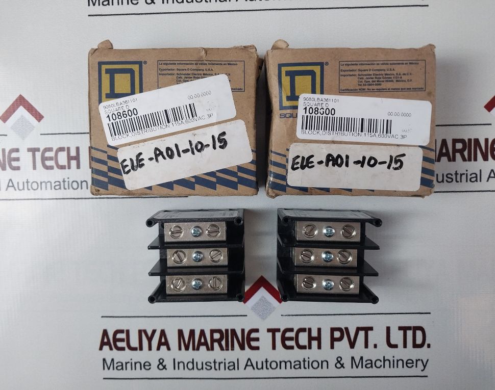 Square D 9080 Lba361101 Ser. C Miniature Distribution Block 115A