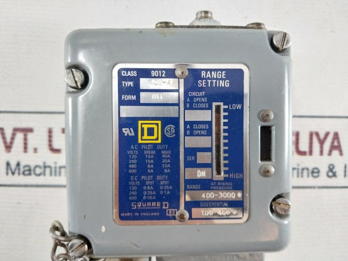 SQUARE D pressostato 9012 ACW 5 M12 quadrato IT SQUARE D pressostato 9012 ACW 5 M12 quadrato IT