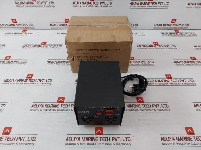 St-200W Converter Transformer Step Up/Down Heavy Duty 110V 220V Voltage Black