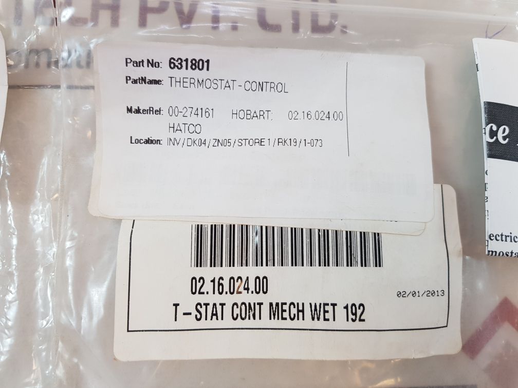 Stemco l192 thermostat 358e-522