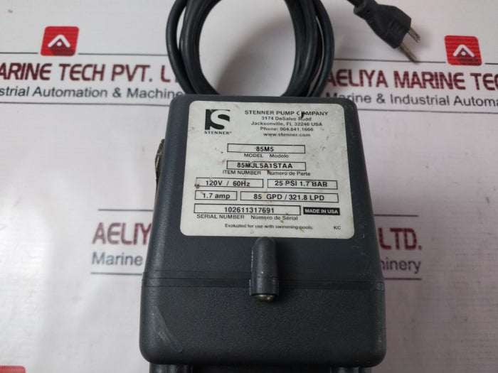 Stenner Pump 85M5 85 Gpd/321.8 Lpd 85Mjl5A1Staa Adjustable Rate 25 Psi