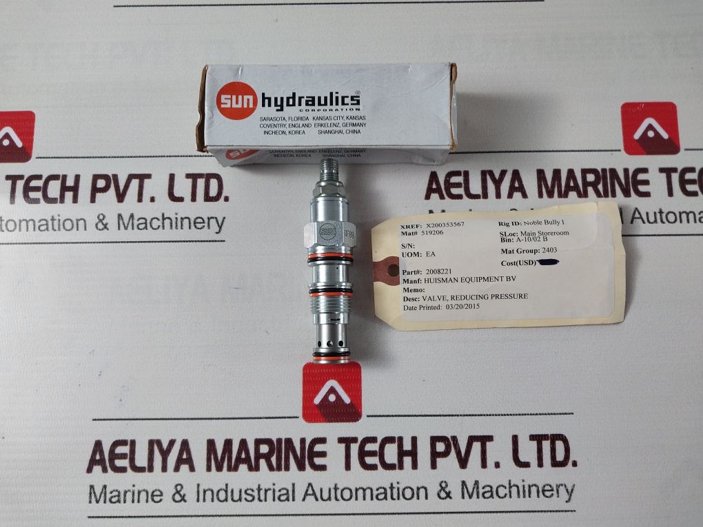 Sun Hydraulics Pbdb Lwn Pressure Reducing Valve 