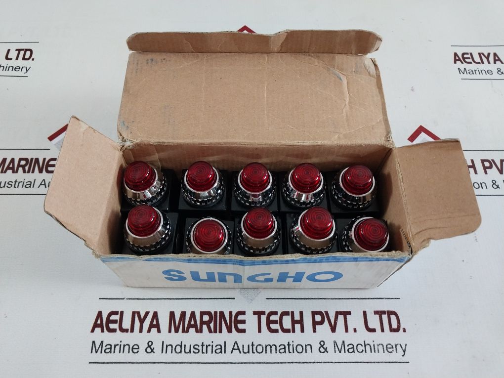 Lot Of 10X Sungho Pr25P-2L (Led) Signal Lamp Red