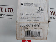 Superior 587Waâ€“14St Ball Valve/Refrigerant Valve Full Port 7/8 In Ods