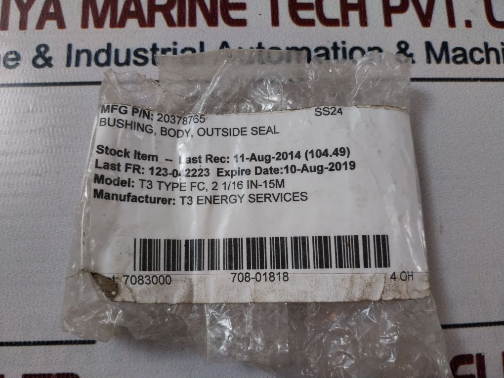 T3 Energy 20378765 Outside Seal Bushing Body T3 Type Fc