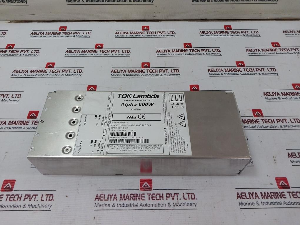 Tdk-lambda Alpha 600W Ns-mic-032/Ca600 28D 36J Switching Power Supply J60073