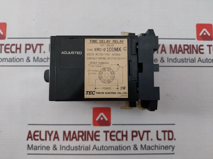 Tec Erc-2 Time Delay Relay Erc-2101Mxc 0-60 Sec 3W
