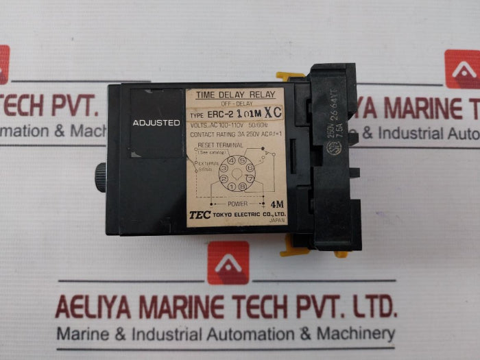 Tec Erc-2 Time Delay Relay Erc-2101Mxc 0 To 60 Sec