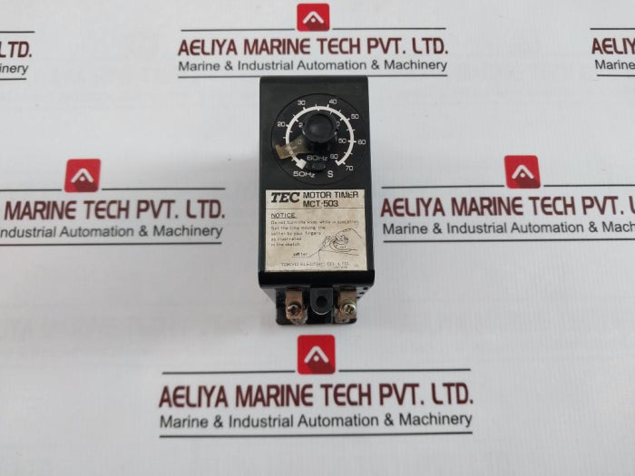 Tec Mct-503 Motor Timer 100/100-110V 50/60Hz 100V 6A 10-70S 10-60S