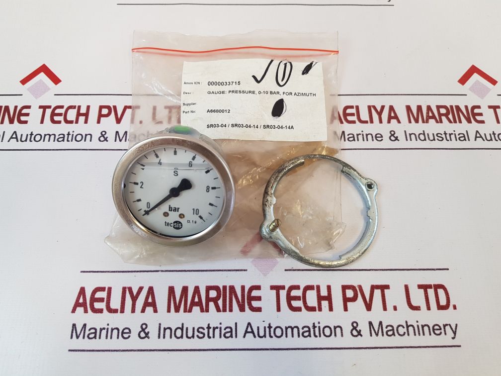Tecsis Cl. 1.6 Pressure Gauge 0-10 Bar