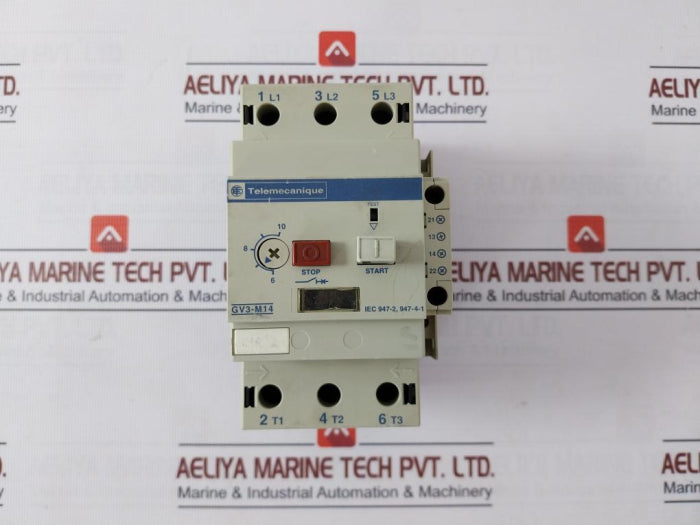 Telemecanique Gv3-m14 Motor Circuit Breaker W/ Aux. Contact Block Gv1-a01 125%