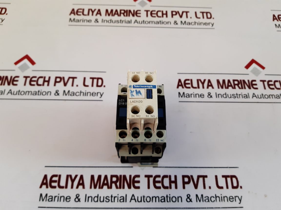 Telemecanique Lc1 D18 0 Contactor With Ladn20 Contact Block