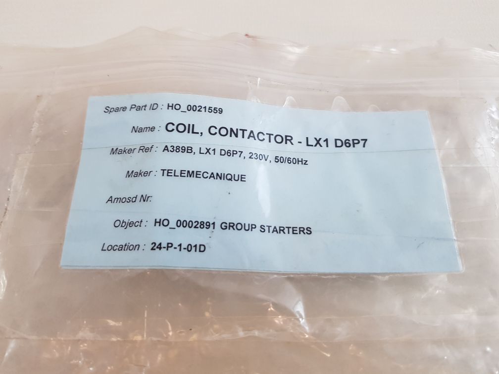 Telemecanique Lx1 D6 P7 Contactor Coil