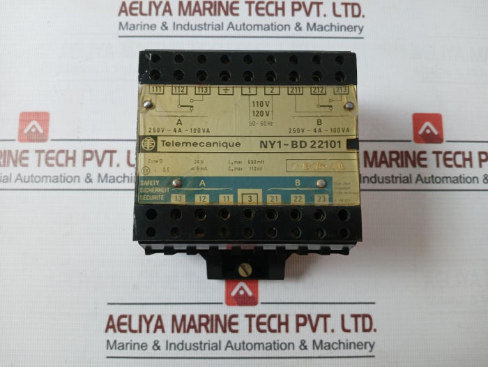 Telemecanique Ny1-bd2210 Protection Unit 250V-4A-100Va 110V 120V 50-60Hz 24V