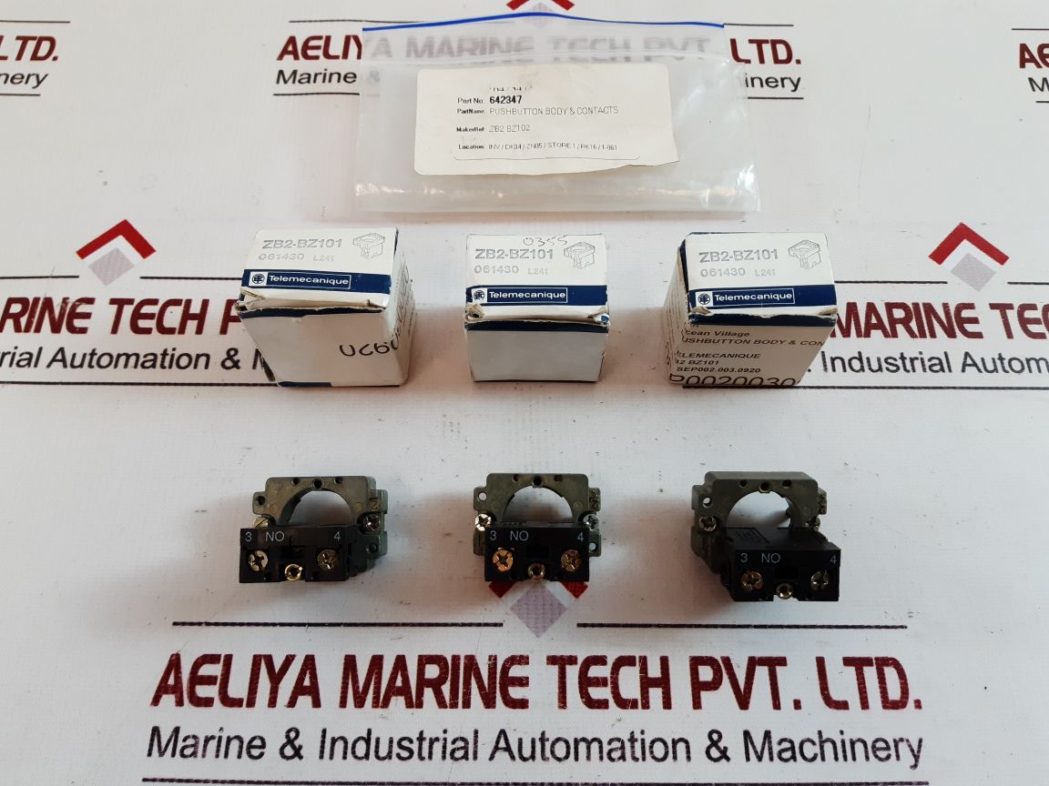 Set of 3x Telemecanique zb2-be101 contact block