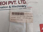 Telemecanique Zb2-bs Release Push Button-red With Key Lock