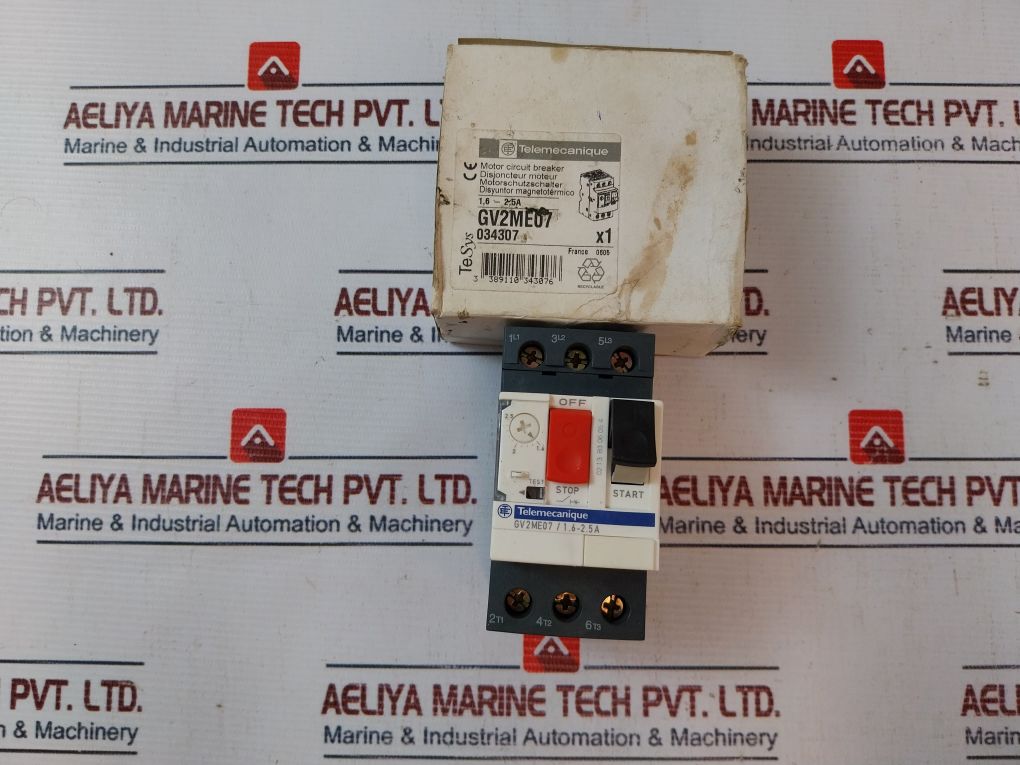 Telemecanique Gv2Me07/1.6-2.5A Motor Circuit Breaker Gv2Me07/1.6-2.5A