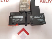Schneider Rxm4Ab2Bd Plug In Relay W/ Telemecanique Rxze2S114M Relay Socket