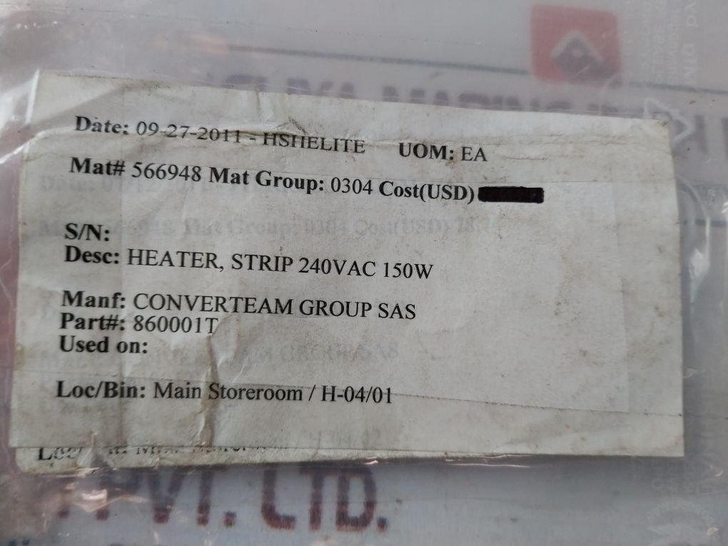 Tempco Csh00059 Strip Heater 860001T