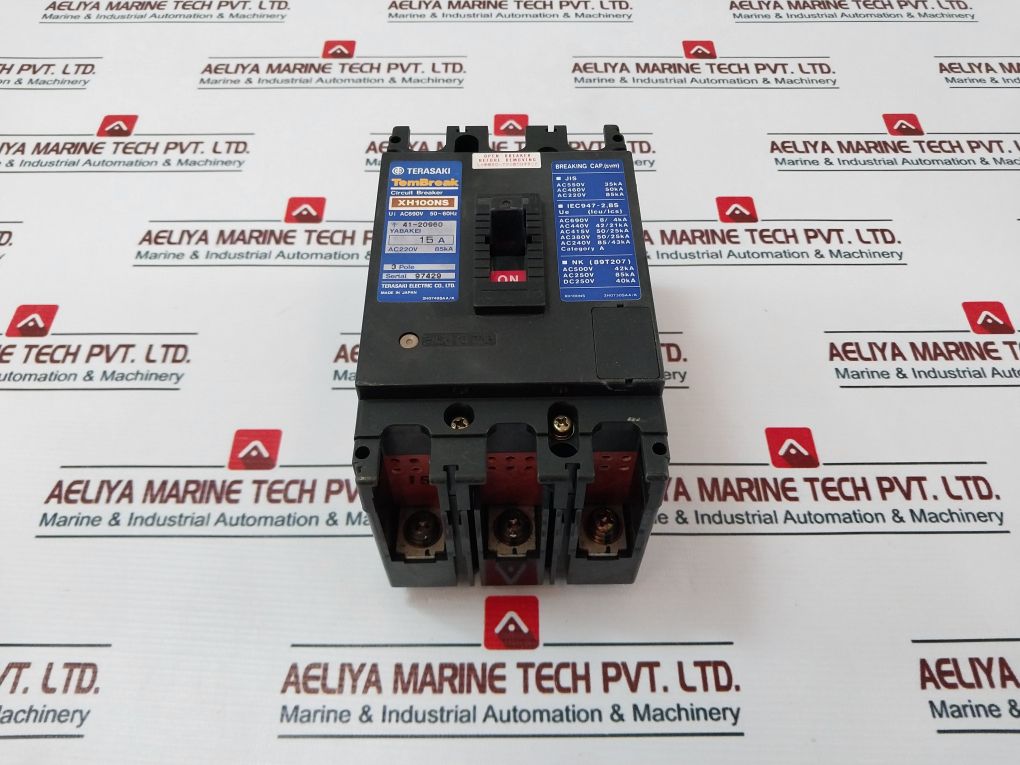Terasaki Electric Xh100Ns 3 Pole Tembreak Circuit Breaker 15A Ac690V 50~60Hz