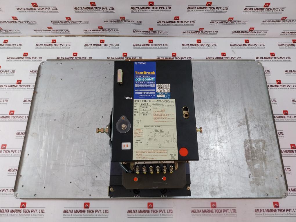 Terasaki Electric Xs1600ne Circuit Breaker Xmc 9 Motor Operator 1600 A 3 Pole