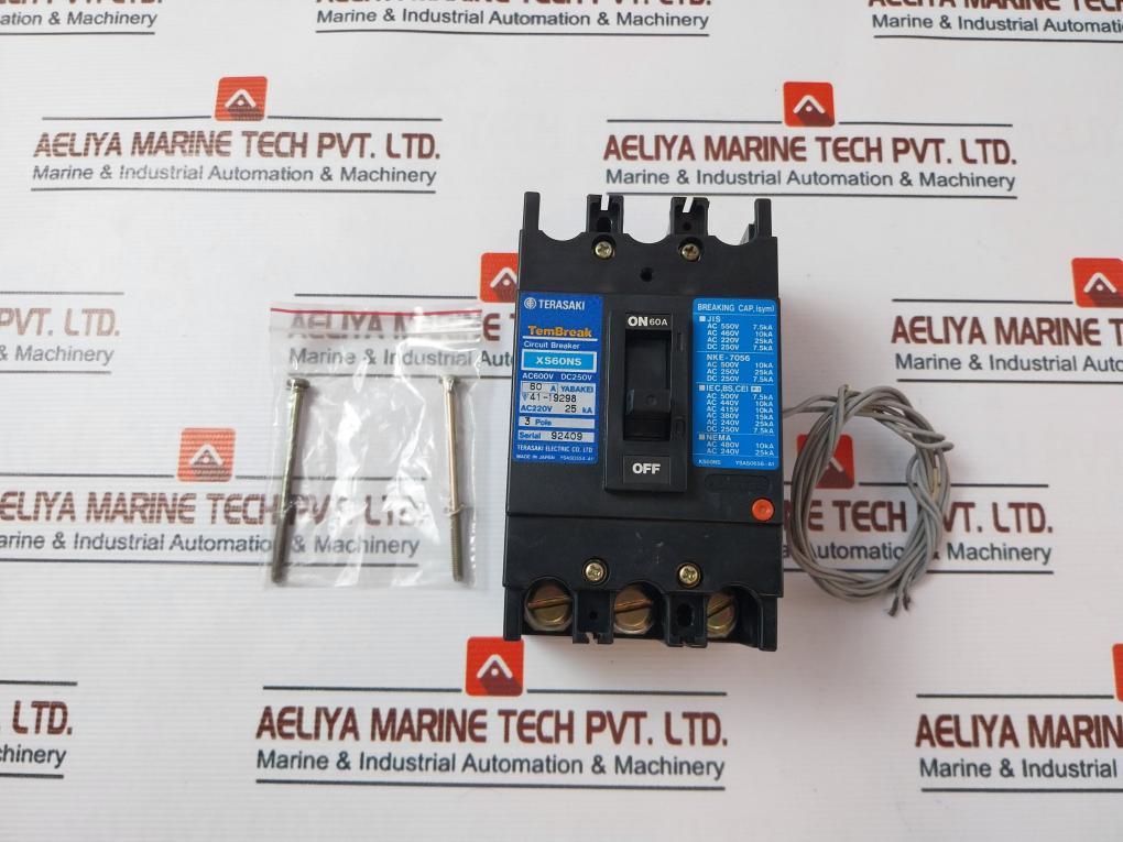 Terasaki Electric Xs60Ns Circuit Breaker 3 Pole Ac480V 0.4A
