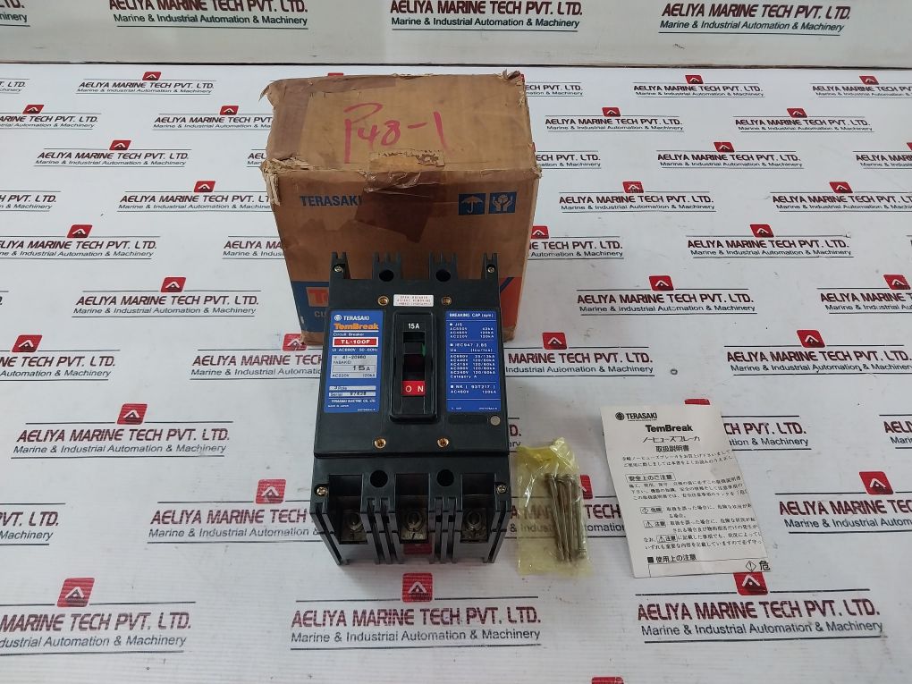 Terasaki Tembreak Tl-100F 3 Pole Current Limiting Circuit Breaker 15A Ac690V