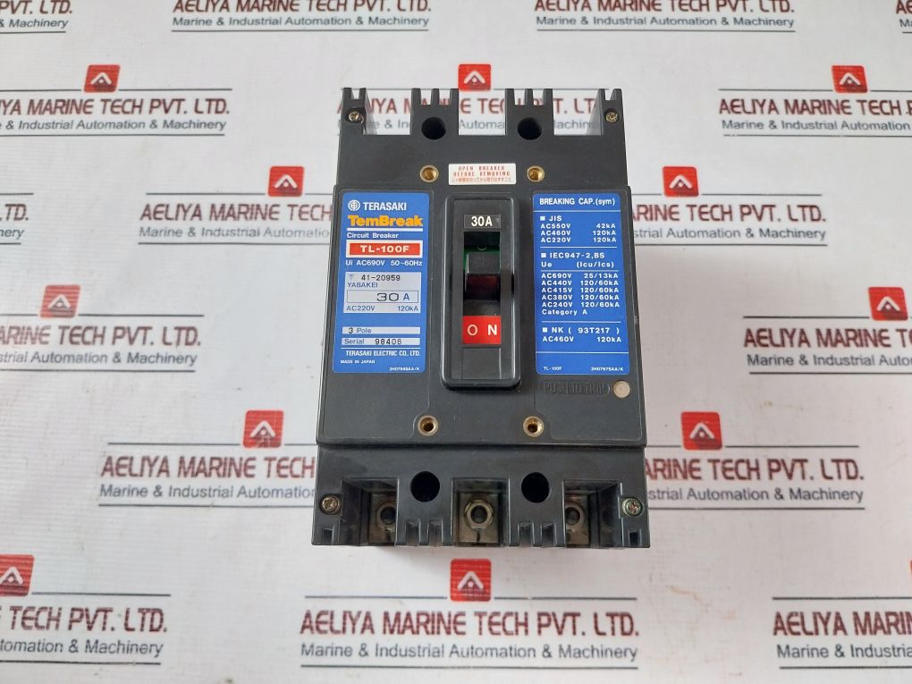 Terasaki Tl-100F Tembreak 3-pole Circuit Breaker 30A 690V 50-60Hz
