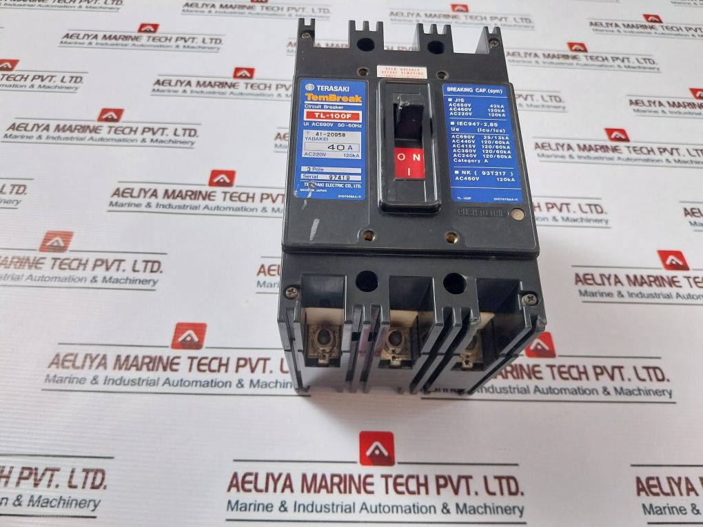 Terasaki Tl-100F Tembreak Circuit Breaker 3 Pole 200-480V 50/60Hz