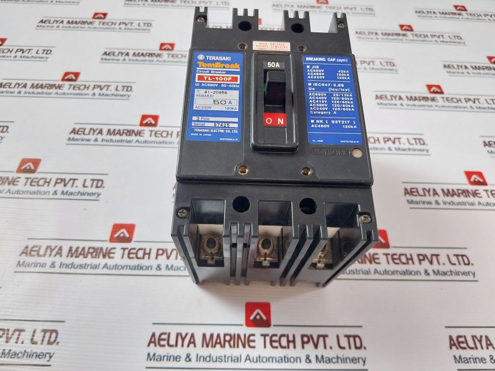 Terasaki Tl-100F 3 Pole Tembreak Current Limiting Circuit Breaker 50A